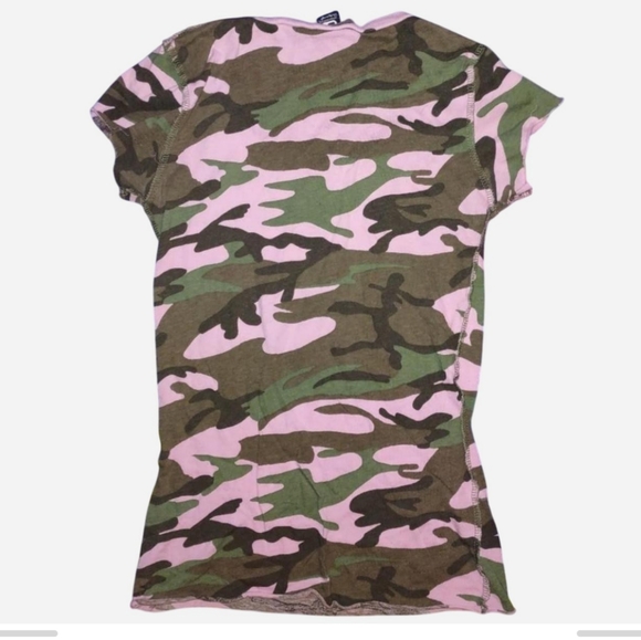 Vintage Y2K Pink Camo Top - Picture 6 of 11